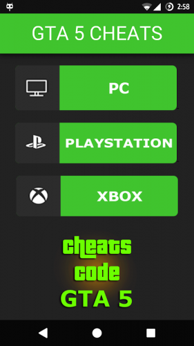 Cheat Codes For Gta 5 1 0 3 Descargar Apk Android Aptoide