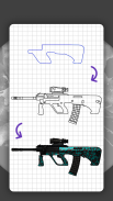 How to draw weapons. Step by step drawing lessons screenshot 4