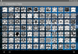 LC Raised Silver 2 Theme for Nova/Apex Launcher screenshot 0