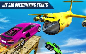 Jet Cars Stunts GT Racing Flying Car Racing Games screenshot 4