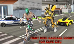 City Garbage Truck Flying Robot-Trash Truck Robot screenshot 20