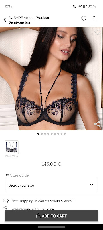 Aubade Half-Cup Bra - Ecrin Noir – Veseo