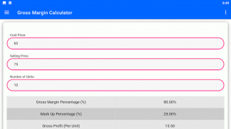 Calculadora de margen bruto screenshot 3