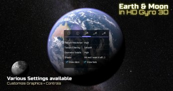 🌎 Earth & 🌜 Moon in HD Gyro 3D screenshot 6
