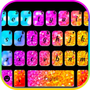 Rainbow Gradient Glitter Keyboard Theme