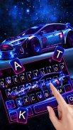 Racing Sports Car tema do teclado screenshot 2