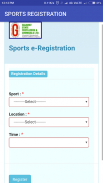 GSFC Sports Registration screenshot 1