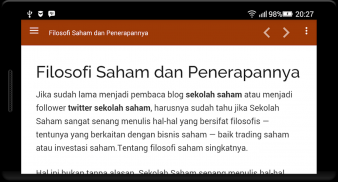 Filosofi Saham bagi Pemula screenshot 1