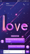 Purple Starry Sky Skin for Next SMS screenshot 1