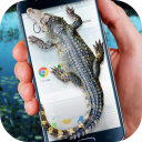 Crocodile in Phone Big Joke Icon