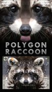 Polygon Raccoon Keyboard Theme screenshot 5