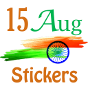 Independence 15 August Sticker Icon