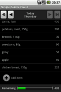 Simple Calorie Count screenshot 0