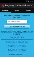 Pregnancy Due Date Calculator screenshot 1