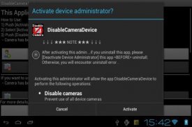 Disable Camera device ICS/JB screenshot 0