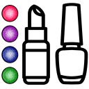 Beauty Coloring Book Glitter Icon