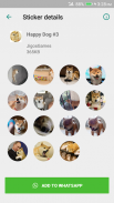 Happy Dog Stickers - WAStickerApps screenshot 3