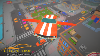 Flying Car 3D Parking : Futuristic Transformer screenshot 1