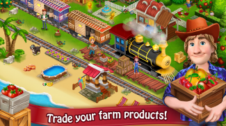 खेत दिवस गांव खेती: ऑफ़लाइन खेल screenshot 0