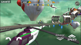 Super Motor Sky Stunt Racing - Extreme Bike Games screenshot 1