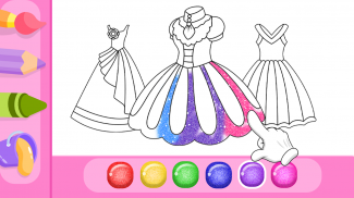 Dress Coloring Game Glitter screenshot 10