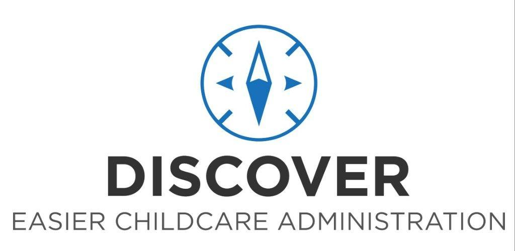 Discover logo. Brightwheel: child Care app.