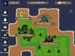 Pixelite Realms - Explore Loot & Battle screenshot 1