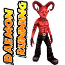 Daemon running 3D free Icon