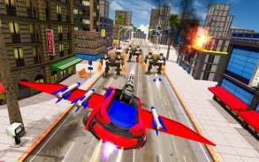 Flying Car Robot Transformation Game screenshot 1