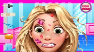 Cure face princess Rapunzel - Medical Kids Game screenshot 2