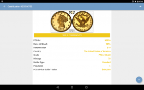 PCGS Cert Verification - Coin screenshot 0