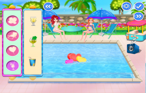 bên hồ bơi cho trẻ em gái screenshot 3