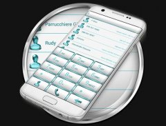 Dialer FrameWhite Aqua Theme screenshot 1