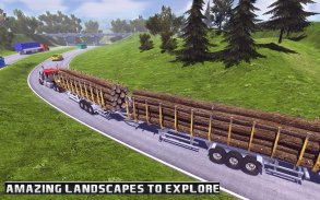 Long Trailer Truck Wood Cargo screenshot 3