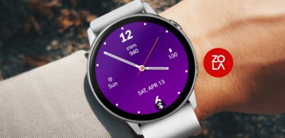 Violet Analogue Watch Face