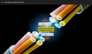 Calculate electrical line Lite screenshot 3