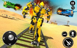Futuristic Train Transforming Robot Games screenshot 2