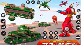 Army Bus Robot Car Game 3d screenshot 4
