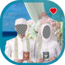Book Wedding Hijab Couple Photo Frame Icon