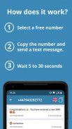 Receive SMS -  Virtual numbers screenshot 1