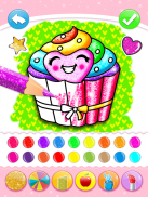 Cupcakes Coloring Book Glitter screenshot 2