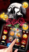 Skull Roses Keyboard Theme screenshot 0