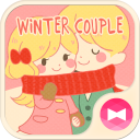 Cute Theme Winter Couple Icon