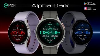 Alpha Dark digital watch face screenshot 4