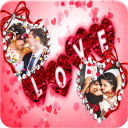 Valentine Day Dual Photo Frame Icon