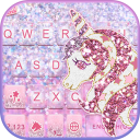 Glitter Unicorn Klavye teması Icon