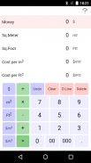 Cost per Square Foot/Meter Calc. screenshot 2