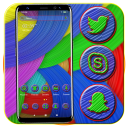 3D Colorful Curve Theme Icon