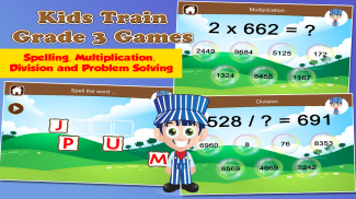 Kids Train 3rd Grade Games screenshot 0