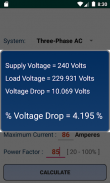 NEC Voltage Drop Calculator screenshot 2